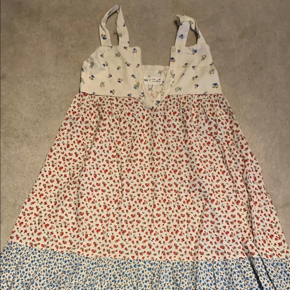 Kids Zara Floral Print Sleeveless Dress